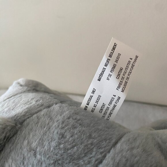 NWOT Shoppers Drug Mart Valentine's Day XOXO Grey Bulldog Pink Bow 14" - Picture 7 of 7